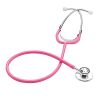Affordable Dual Head Stethoscope Black and Pink-0